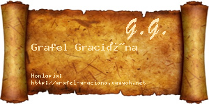 Grafel Graciána névjegykártya